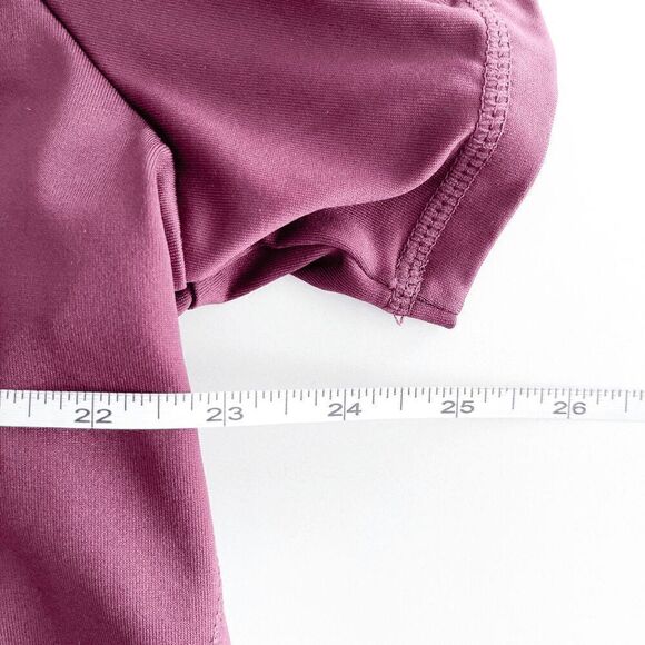 Nola Women's Crisscross Strappy Back V-Neck Short Sleeve Active Tee Purple Sz 2X - Picture 6 of 6